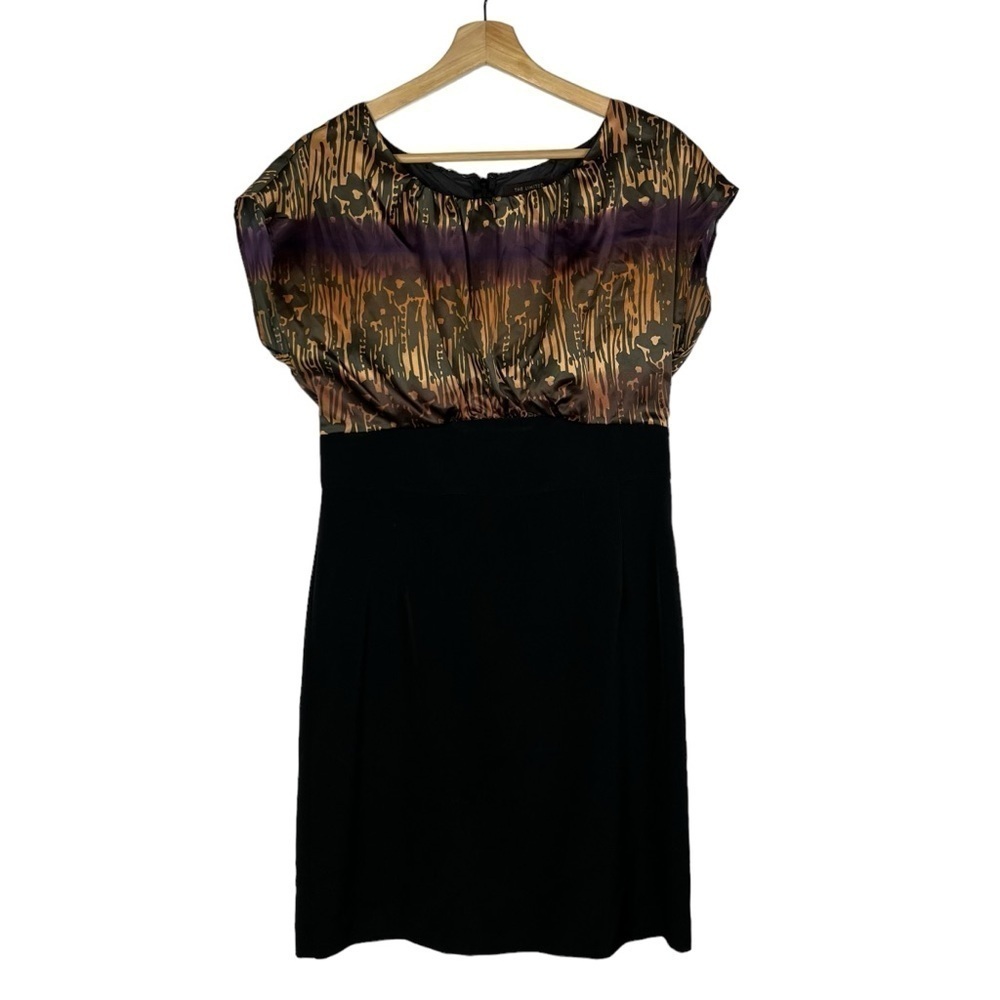 The Limited Black & Orange Y2K Sheath Dress 8